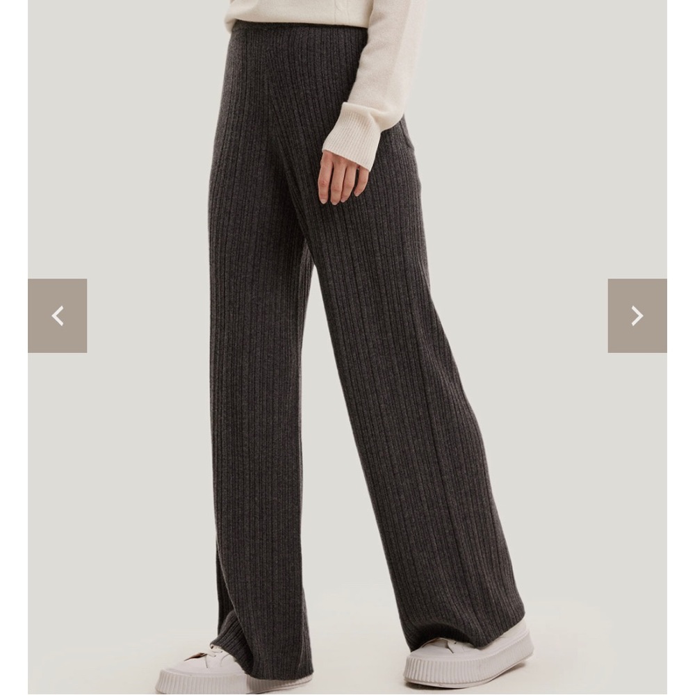 100% Yak Wool Wide Leg Trousers